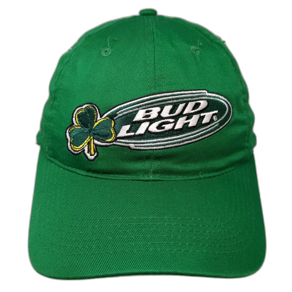 Bud Light Snapback Green One Size Shamrock Clover St Patricks Day Beer Hat Busch